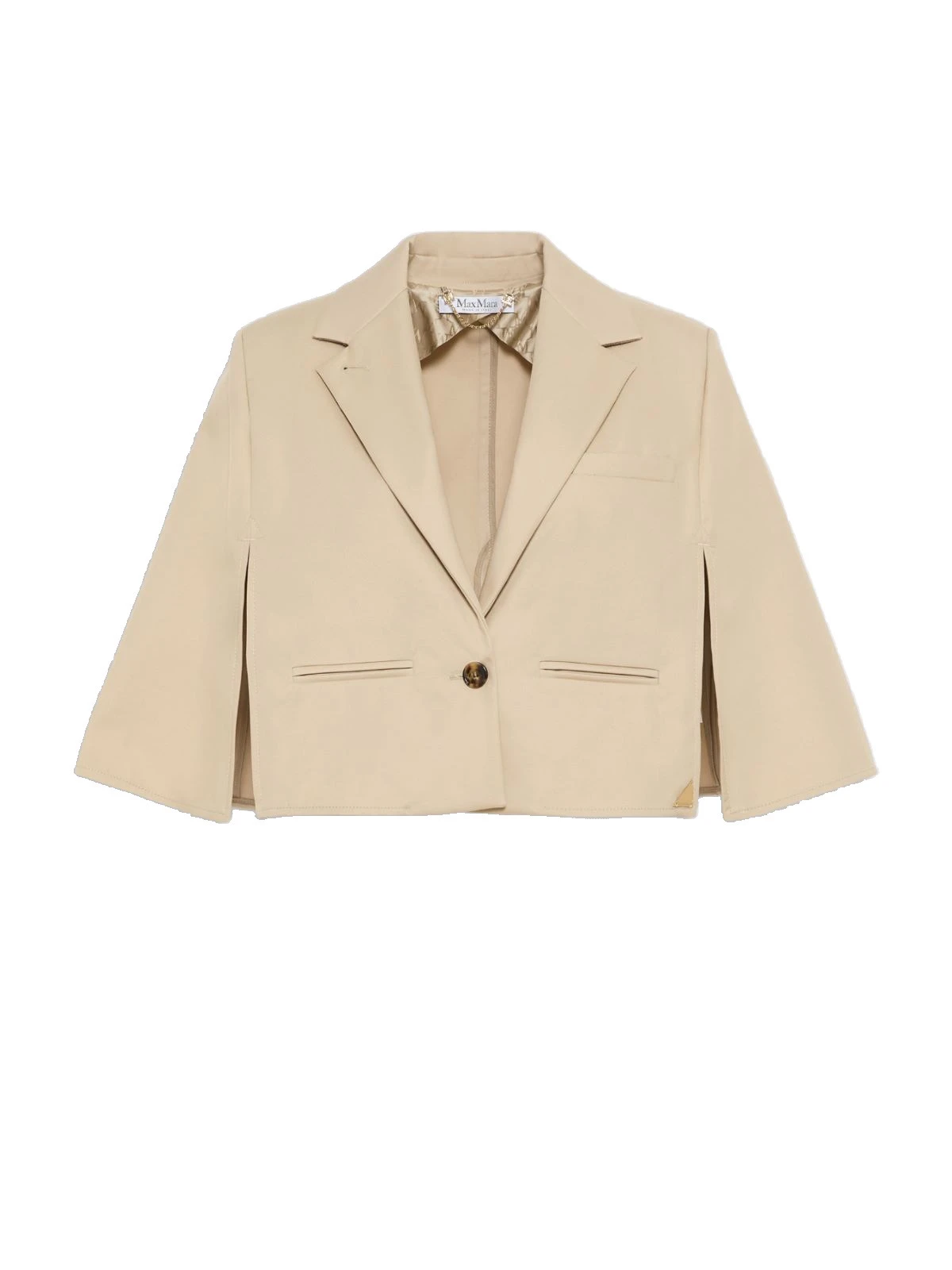 Max Mara Accento Water-Repellent Gabardine Cape in Stone Grey Max Mara Accento Water-Repellent Gabardine Cape in Stone Grey | Women | Luxury Shoes