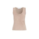 Max Mara Accordo Wool and Cashmere Top in Beige | Tops | Luxury Shoes 