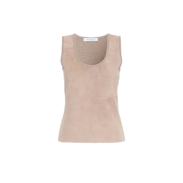 Accordo Wool and Cashmere Top in Beige