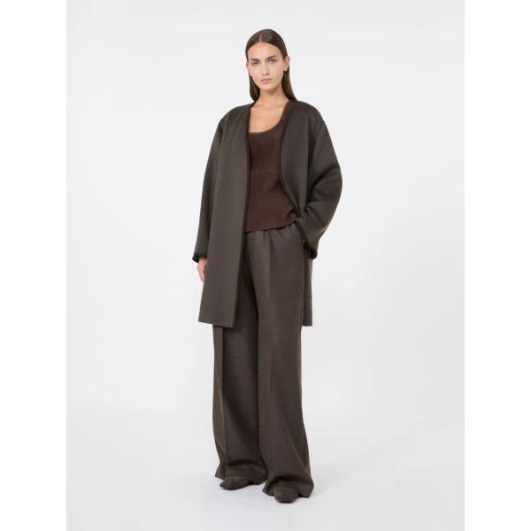 Max Mara Accordo Wool and Cashmere Top in Mud | Tops | Luxury Shoes 