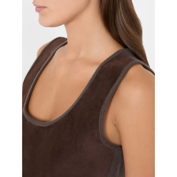 Max Mara Accordo Wool and Cashmere Top in Mud | Tops | Luxury Shoes 