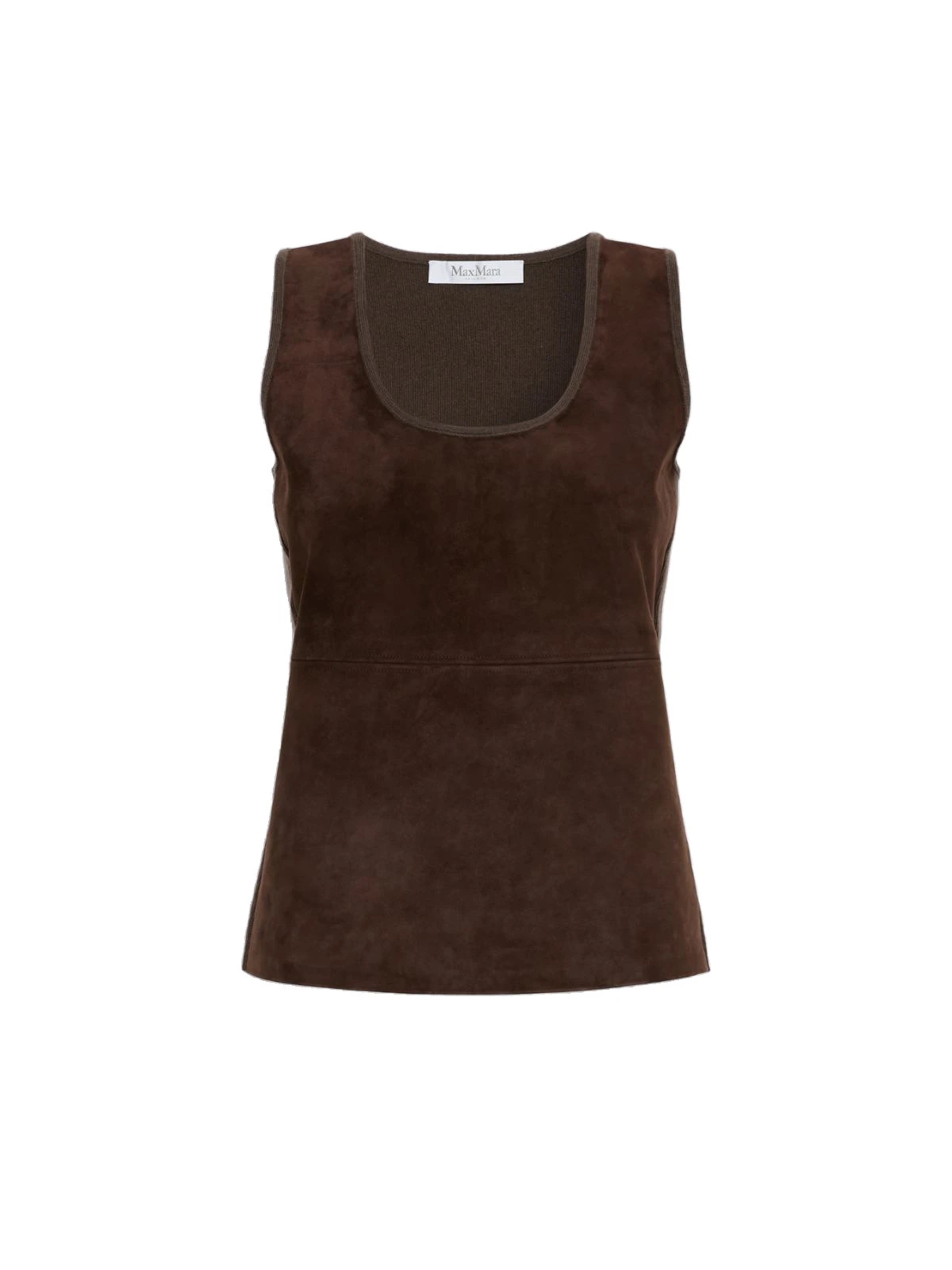 Max Mara Accordo Wool and Cashmere Top in Mud Max Mara Accordo Wool and Cashmere Top in Mud | Tops | Luxury Shoes