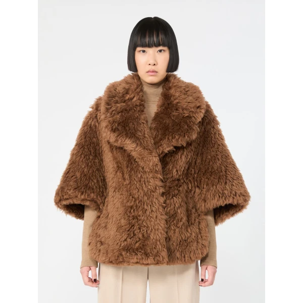 Max Mara Accorta Soft Wool Cape in Brown | Coats | Luxury Shoes 