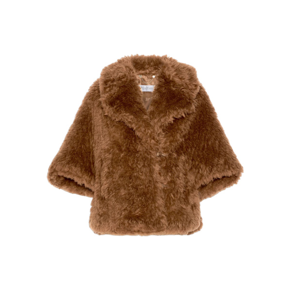 Max Mara Accorta Soft Wool Cape in Brown | Coats | Luxury Shoes 