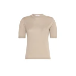 Max Mara Aceti Cashmere and Silk Sweater in Stone Grey | Sweaters | Luxury Shoes 
