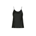 Max Mara Aceti Silk Satin Top in Black | Women | Luxury Shoes 