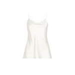Max Mara Aceti Silk Satin Top in Silk White | Blouse | Luxury Shoes 