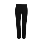 Max Mara Acino Slim Double Woollen Cloth Trousers in Black | Tailored pants | Luxury Shoes 