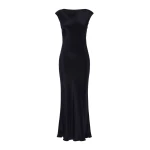 Max Mara Acino Slim-Fit Silk Crepe de Chine Dress in Ultramarine | Maxi Dresses | Luxury Shoes 
