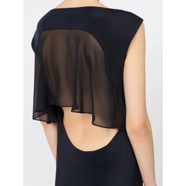 Max Mara Acino Slim-Fit Silk Crepe de Chine Dress in Ultramarine | Maxi Dresses | Luxury Shoes 