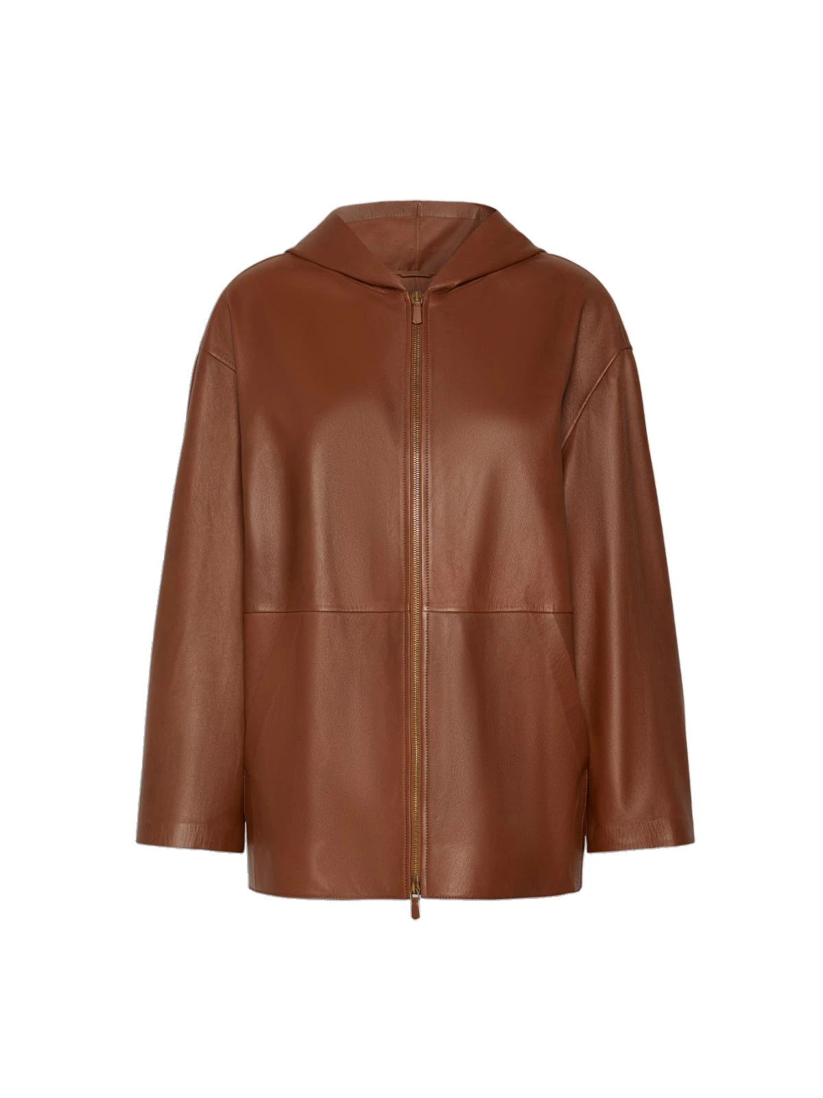 Max Mara Acinoso Nappa Leather Hooded Jacket in Tobacco Max Mara Acinoso Nappa Leather Hooded Jacket in Tobacco | Leather Jackets | Luxury Shoes