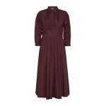 Max Mara Adagio Cotton Poplin Shirt Dress in Dark Red | Shirtdress | Luxury Shoes 