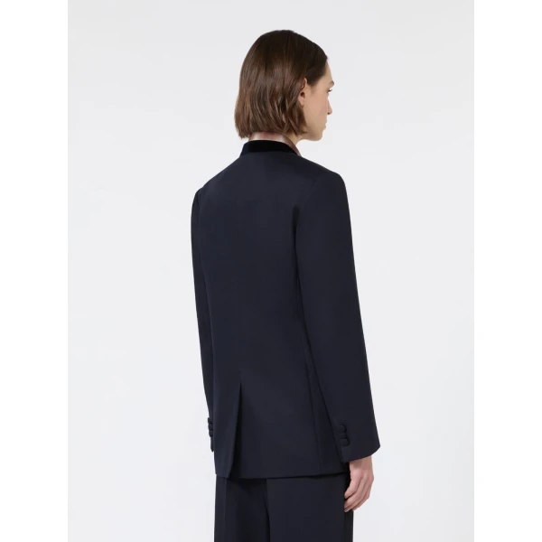 Max Mara Adagio Wool Cavalry Twill Blazer in Ultramarine | Blazers | Luxury Shoes 