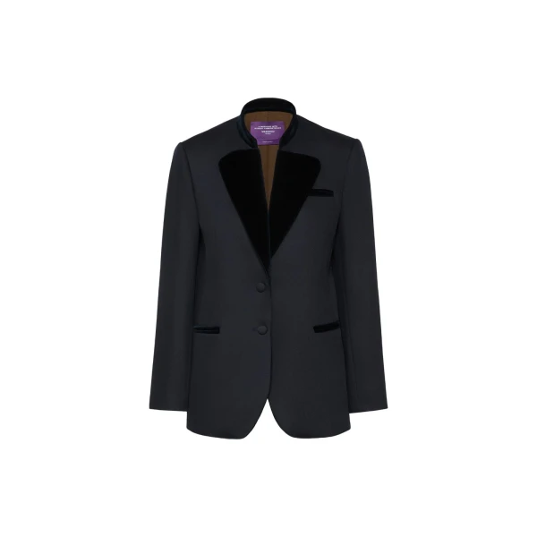 Max Mara Adagio Wool Cavalry Twill Blazer in Ultramarine | Blazers | Luxury Shoes 