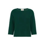 Max Mara Addotto Cotton Links Stitch Jumper in Dark Green | Sweaters | Luxury Shoes 