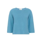Max Mara Addotto Cotton Links Stitch Jumper in Light Blue | Sweaters | Luxury Shoes 
