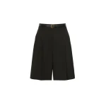 Max Mara Adorno Woollen Cloth Bermuda Shorts in Black | Shorts | Luxury Shoes 
