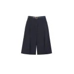Max Mara Adorno Woollen Cloth Bermuda Shorts in Navy | Shorts | Luxury Shoes 