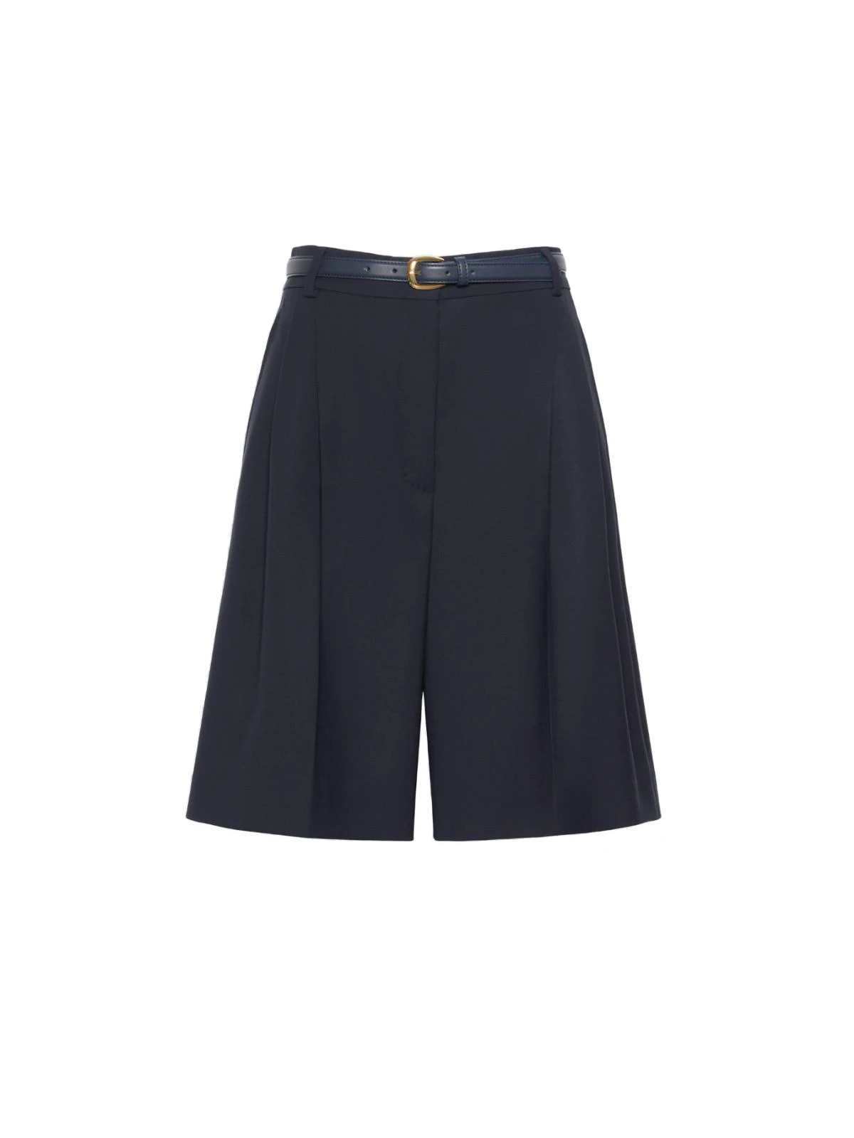 Max Mara Adorno Woollen Cloth Bermuda Shorts in Navy Max Mara Adorno Woollen Cloth Bermuda Shorts in Navy | Shorts | Luxury Shoes