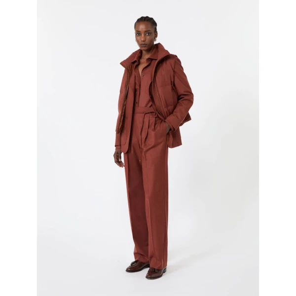 Max Mara Aere Cashmere Foule Shirt in Brick Red | Shirts | Luxury Shoes 