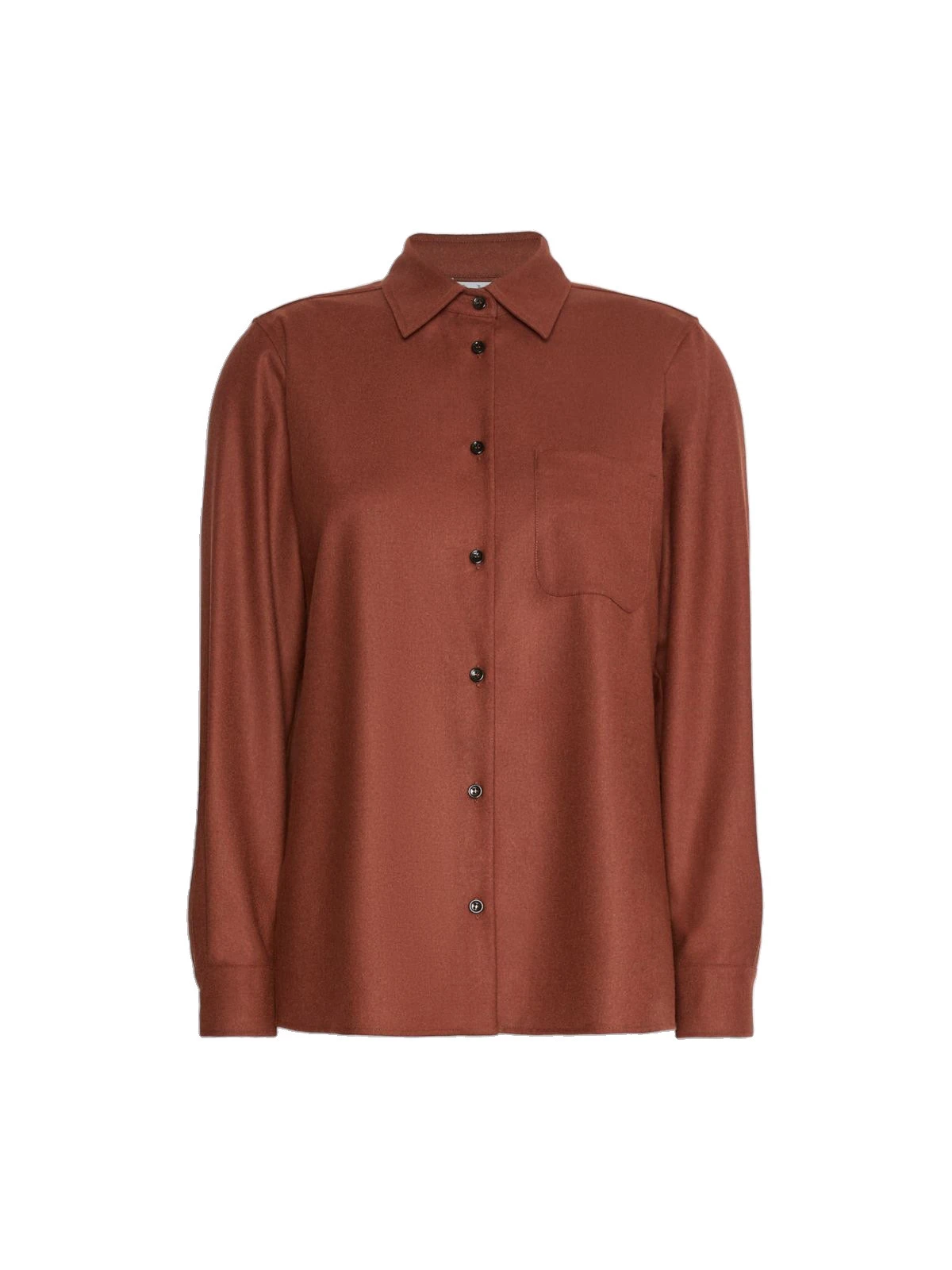 Max Mara Aere Cashmere Foule Shirt in Brick Red Max Mara Aere Cashmere Foule Shirt in Brick Red | Shirts | Luxury Shoes