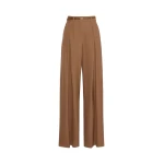 Max Mara Aere Wool Twill Wide-Leg Trousers in Tobacco | Wide leg pants | Luxury Shoes 