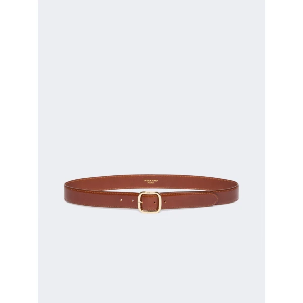 Max Mara Aereo Leather Belt in Tobacco | Belts | Luxury Shoes 