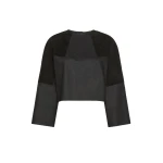Max Mara Afa Wool Flannel Blouse in Dark Grey | Blouse | Luxury Shoes 