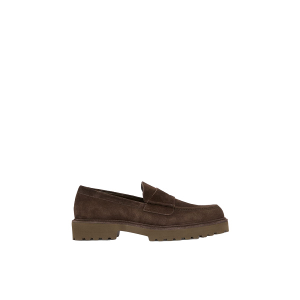 Max Mara Afelio Suede Chunky Loafers in Dark Brown | Loafers | Luxury Shoes 