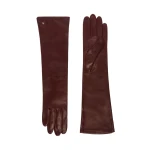 Max Mara Afidee Long Nappa Leather Gloves in Bordeaux | Women | Luxury Shoes 