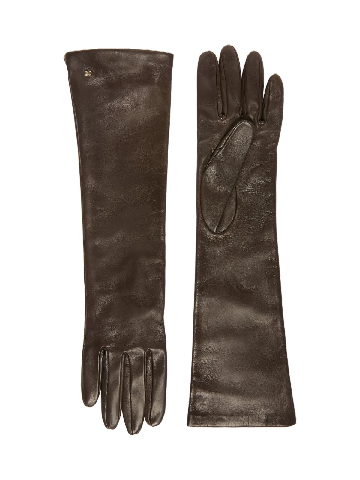 Max Mara Afidee Long Nappa Leather Gloves in Dark Brown Max Mara Afidee Long Nappa Leather Gloves in Dark Brown | Gloves | Luxury Shoes