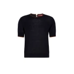 Max Mara Agenda Wool and Silk Sweater in Navy | Sweaters | Luxury Shoes 