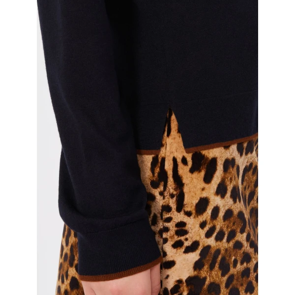 Max Mara Agenda Wool and Silk Sweater in Navy | Sweaters | Luxury Shoes 