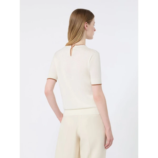 Max Mara Agenda Wool and Silk Sweater in White | Sweaters | Luxury Shoes 