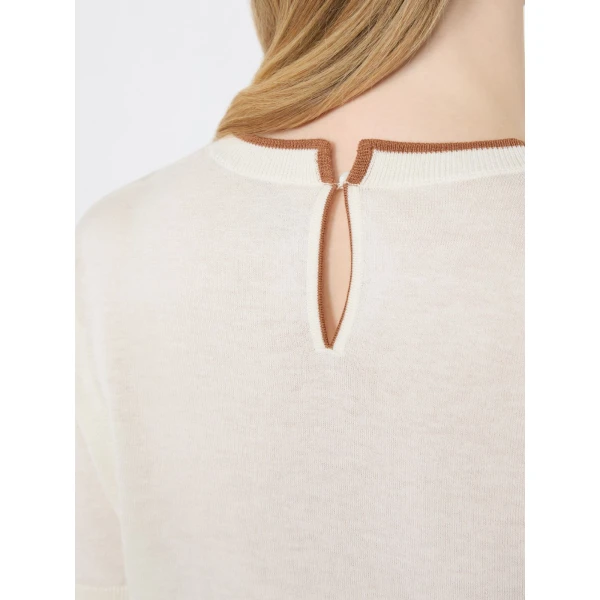 Max Mara Agenda Wool and Silk Sweater in White | Sweaters | Luxury Shoes 