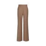 Max Mara Agile Straight Wool Flannel Trousers in Camel | Tailored pants | Luxury Shoes 
