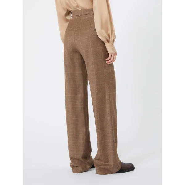 Max Mara Agile Straight Wool Flannel Trousers in Camel | Tailored pants | Luxury Shoes 