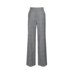 Max Mara Agile Straight Wool Flannel Trousers in Dark Grey | Tailored pants | Luxury Shoes 
