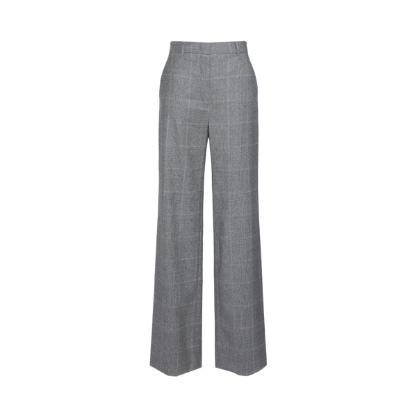 Max Mara Agile Straight Wool Flannel Trousers in Dark Grey | Tailored pants | Luxury Shoes 