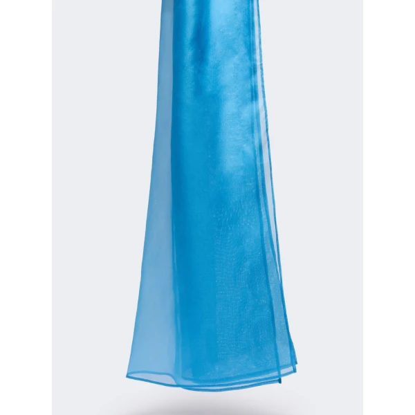 Max Mara Agoraio Silk Stole in Ocean Blue | Scarves | Luxury Shoes 