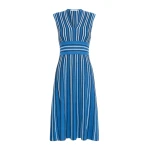 Max Mara Agreste Sleeveless Viscose Knit Dress in Ocean Blue | Maxi Dresses | Luxury Shoes 