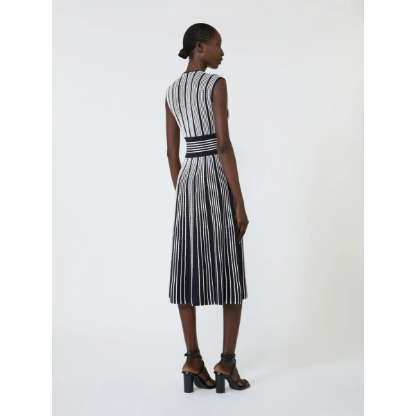 Max Mara Agreste Sleeveless Viscose Knit Dress in Ultramarine | Maxi Dresses | Luxury Shoes 
