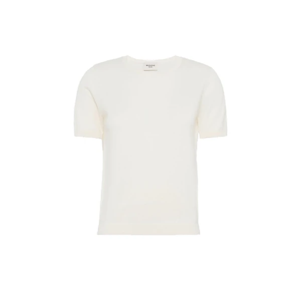Max Mara Agro Silk and Cotton Crew Neck Jumper in Ecru | Sweaters | Luxury Shoes 