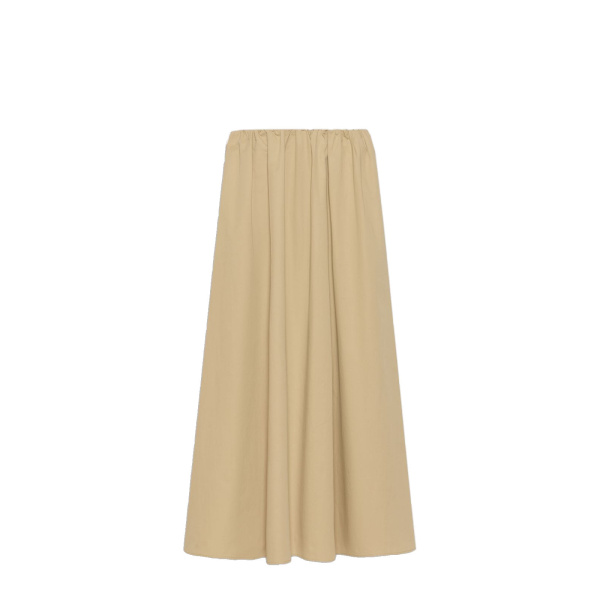 Max Mara Aguzze Cotton Gabardine Maxi Skirt in Beige | Maxi Skirts | Luxury Shoes 