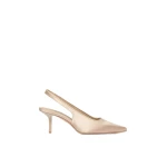 Max Mara Airone Satin Slingbacks in Powder Pink | Heels | Luxury Shoes 