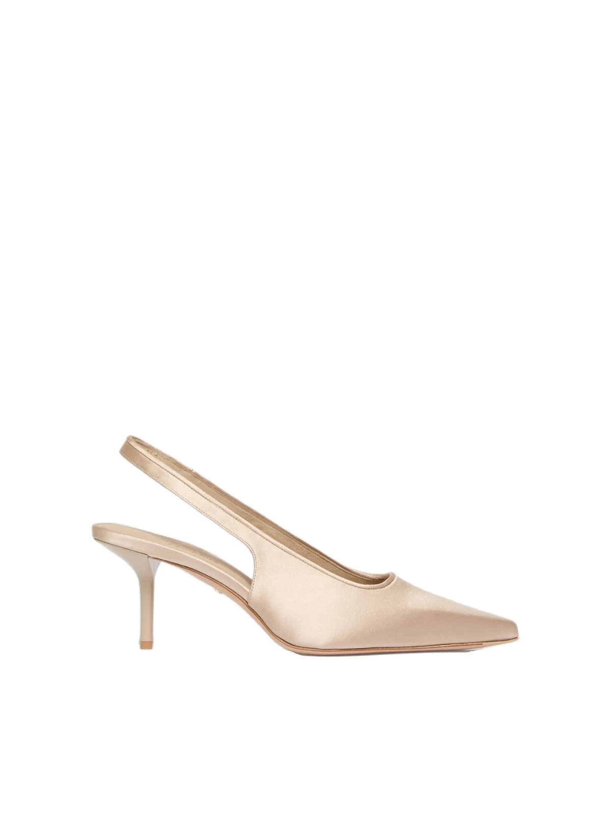 Max Mara Airone Satin Slingbacks in Powder Pink Max Mara Airone Satin Slingbacks in Powder Pink | Heels | Luxury Shoes