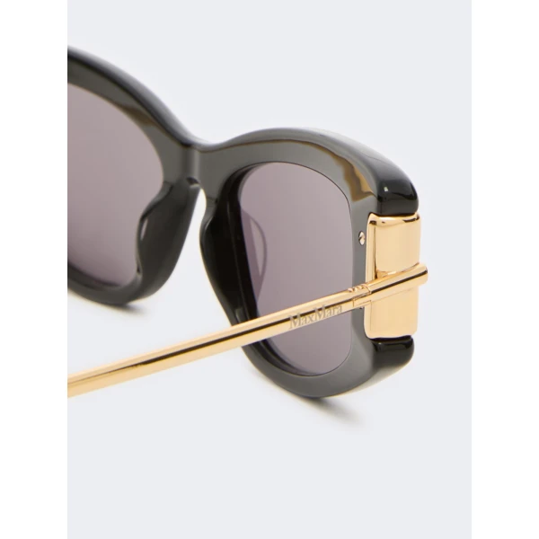 Max Mara Airone Square Acetate Glasses in Black | Sunglasses | Luxury Shoes 