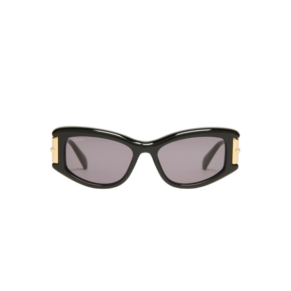 Max Mara Airone Square Acetate Glasses in Black | Sunglasses | Luxury Shoes 