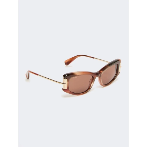 Max Mara Airone Square Acetate Glasses in Rust | Sunglasses | Luxury Shoes 