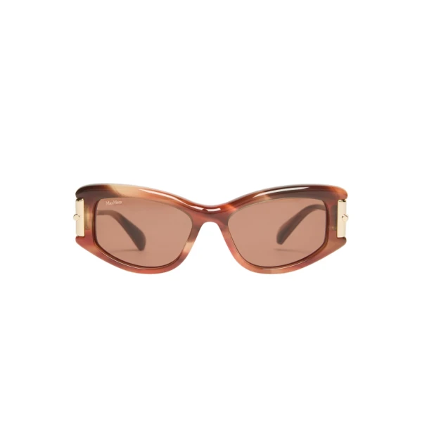 Airone Square Acetate Glasses in Rust